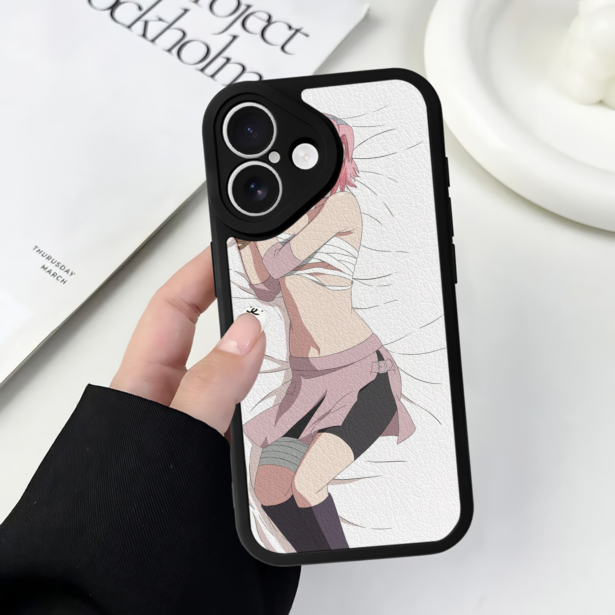 （画像用） NARUTO -ナルト- NARUTO -ナルト- 疾風伝 【iPhone 16シリーズ対応】シリコンスマホケース（レザー調） 材質：シリコン